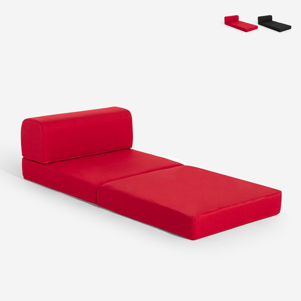 Sillón cama plegable compacto 2 en 1 de tela Betty Oferta