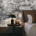 Papel pintado elegante vintage blanco y negro para dormitorio Nuvole Venta