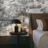 Papel pintado elegante vintage blanco y negro para dormitorio Nuvole Venta