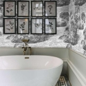 Papel pintado elegante vintage blanco y negro para dormitorio Nuvole Oferta