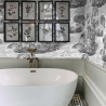 Papel pintado elegante vintage blanco y negro para dormitorio Nuvole Oferta
