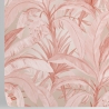 Papel pintado elegante y refinado para sala de estar Jungla Tropical Rosa Descueto