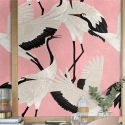 Papel tapiz adhesivo elegante y refinado para sala Aironi Rosa Oferta
