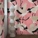 Papel tapiz adhesivo elegante y refinado para sala Aironi Rosa Rebajas