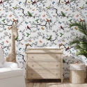 Papel pintado naturaleza colorida para cocina habitación Battito di Ali Promoción