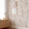 Papel pintado floral elegante para sala de estar Bosco Tropicale Beige Rebajas