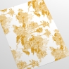 Papel pintado floral vintage artístico blanco y amarillo Toile de Jouy Rebajas