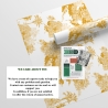 Papel pintado floral vintage artístico blanco y amarillo Toile de Jouy Elección