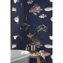 Papel pintado diseño marino realista moderno Peces Tropicales Azules Oferta