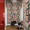 Papel tapiz sofisticado floral estilo jungla Bosco Tropicale Rosa Promoción