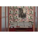 Papel tapiz sofisticado floral estilo jungla Bosco Tropicale Rosa Descueto
