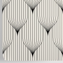 Papel pintado geométrico diseño vintage blanco y negro Art Déco Stock