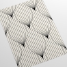 Papel pintado geométrico diseño vintage blanco y negro Art Déco Catálogo