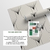 Papel pintado geométrico diseño vintage blanco y negro Art Déco Elección