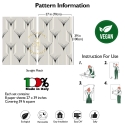 Papel pintado geométrico diseño vintage blanco y negro Art Déco Modelo