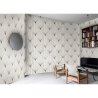 Papel pintado geométrico diseño vintage blanco y negro Art Déco Descueto