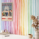 Papel tapiz adhesivo colorido para habitación infantil Righe Arcobaleno Oferta