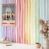 Papel tapiz adhesivo colorido para habitación infantil Righe Arcobaleno Oferta