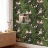 Papel tapiz floral jungla para sala de estar Hojas de Banano Rosa Oferta