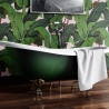 Papel tapiz floral jungla para sala de estar Hojas de Banano Rosa Descueto