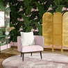 Papel tapiz floral jungla para sala de estar Hojas de Banano Rosa Venta