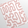 Papel pintado moderno diseño geométrico abstracto blanco y rosa Catálogo