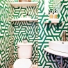 Papel pintado adhesivo para salones modernos Geometrica Verde Venta