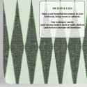 Papel pintado verde diseño geométrico vintage para sala de estar Chevron Rebajas