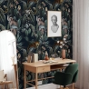 Papel tapiz floral para dormitorio Jungla Botánica Descueto