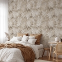Papel pintado beige elegante floral para dormitorio Foglie Edera Venta