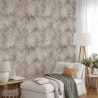 Papel pintado beige elegante floral para dormitorio Foglie Edera Oferta