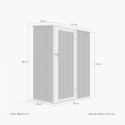 Cobertizo de jardín chapa galvanizada en metal verde caseta para herramientas Amalfi NATURE 143X89x186cm Medidas