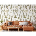 Papel tapiz adhesivo bosque para sala de estar y entrada Pini Verdi Venta