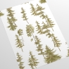 Papel tapiz adhesivo bosque para sala de estar y entrada Pini Verdi Rebajas