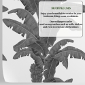 Papel pintado urban jungle plantas blanco y gris Palmas Exóticas Oferta