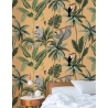 Papel tapiz jungla naranja con hojas y animales Jungla Tropicale Oferta