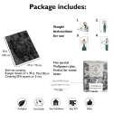 Papel pintado elegante gris y negro para salón Nuvole Vintage Oferta