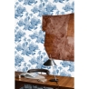 Papel pintado vintage con bosque blanco y azul Toile de Jouy Blu Oferta