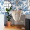 Papel pintado vintage con bosque blanco y azul Toile de Jouy Blu Rebajas