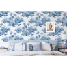 Papel pintado vintage con bosque blanco y azul Toile de Jouy Blu Catálogo
