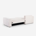 Sofá esquinero con chaise longue y cama extraíble de tela de pana Leka Catálogo