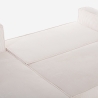 Sofá esquinero con chaise longue y cama extraíble de tela de pana Leka Modelo