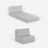 Sillón cama individual plegable compacto de suelo Jasmine Stock