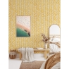 Papel pintado adhesivo vintage para salón Geométrico Amarillo Catálogo