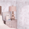 Papel pintado floral con animales para habitación infantil Rosa Vittoriana Oferta