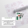 Papel pintado floral con animales para habitación infantil Rosa Vittoriana Descueto