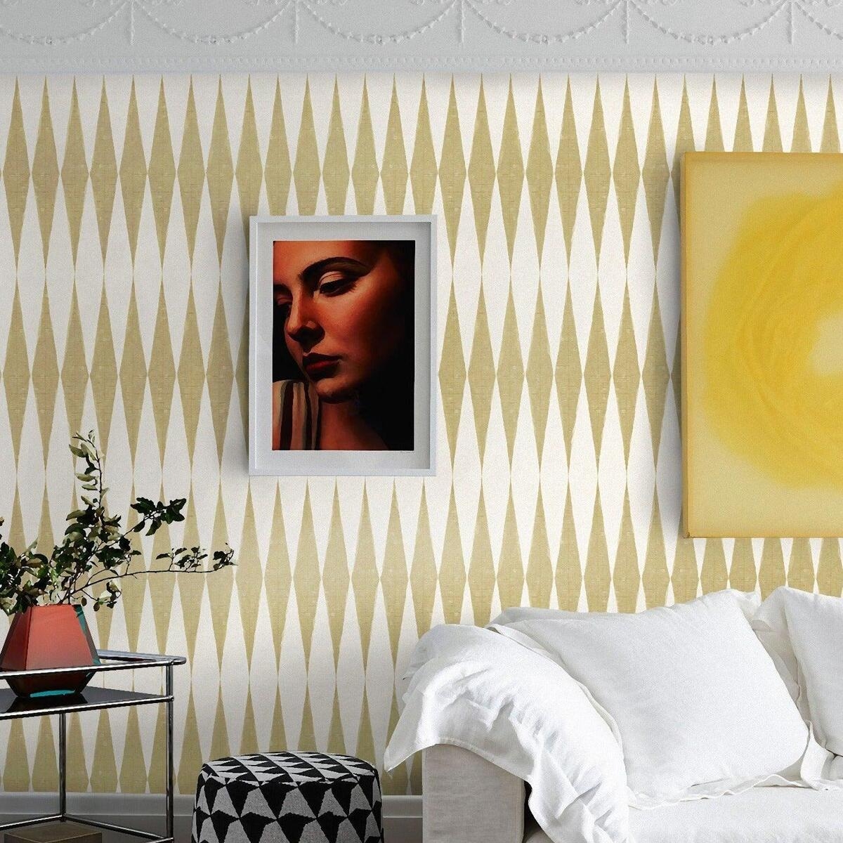 Papel pintado diseño geométrico vintage tejido Chevron estilo escandinavo Promoción Papel pintado diseño geométrico vintage tejido Chevron estilo escandinavo Promoción