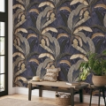 Papel pintado plantas naturaleza jungla fondo azul Giungla Botanica Promoción