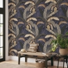 Papel pintado plantas naturaleza jungla fondo azul Giungla Botanica Promoción