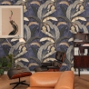 Papel pintado plantas naturaleza jungla fondo azul Giungla Botanica Venta